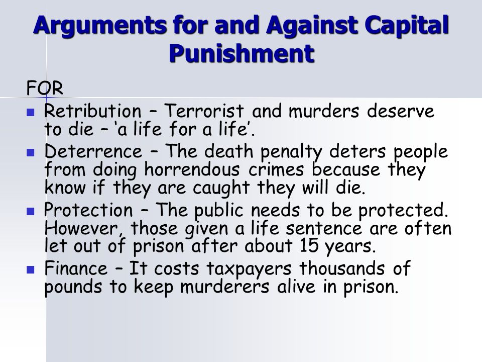 An argument that capital punishment is wrong